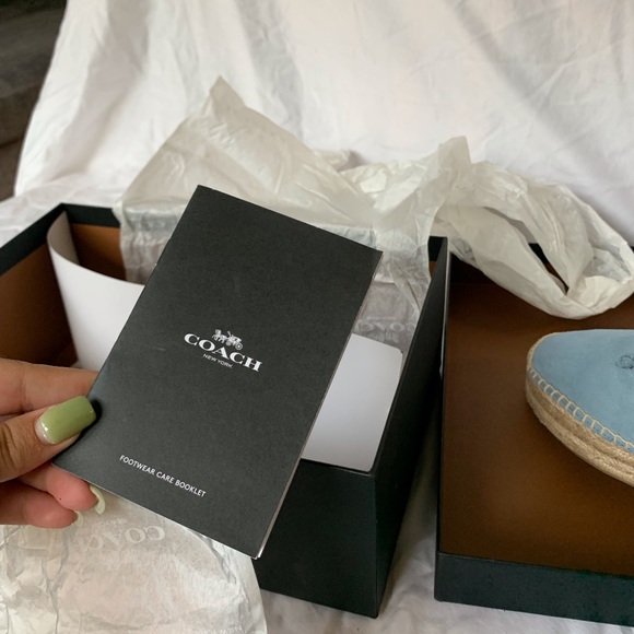 Coach Rae Cornflower Suede Espadrilles 7,5 - Picture 3 of 8